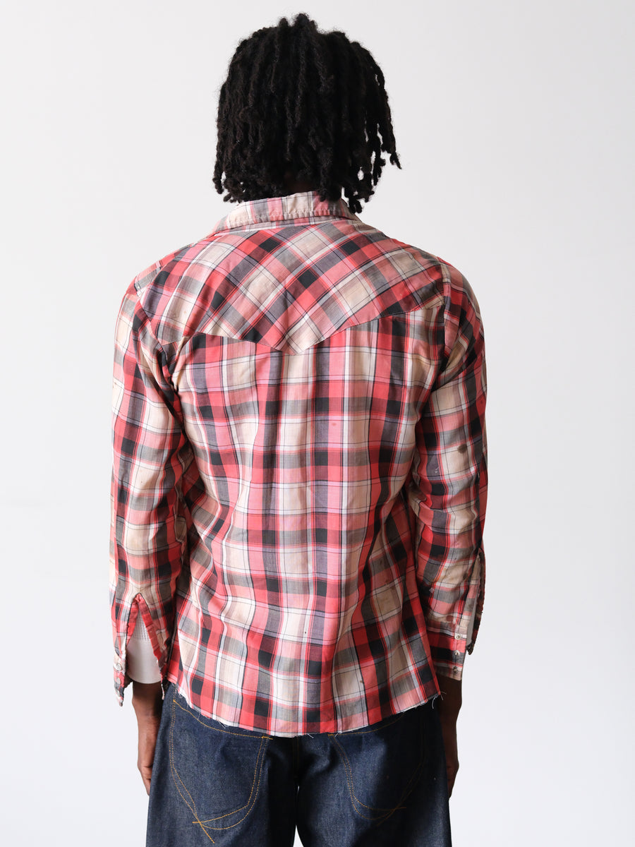 1970s Pearl Snap Paint Splattered Western Shirt