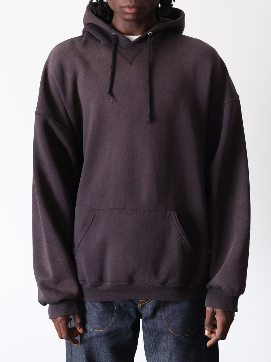 2000s Russell Faded Black Oversized Boxy Hoodie