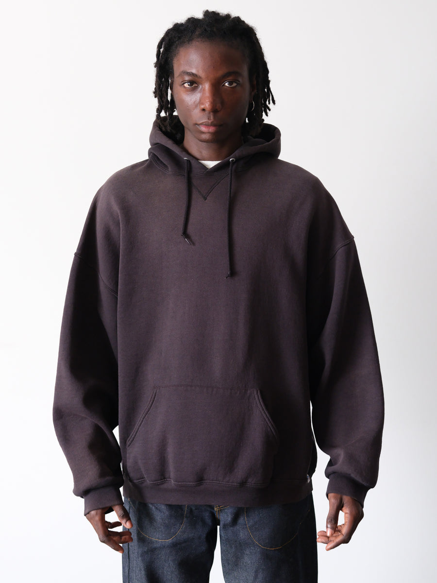 2000s Russell Faded Black Oversized Boxy Hoodie