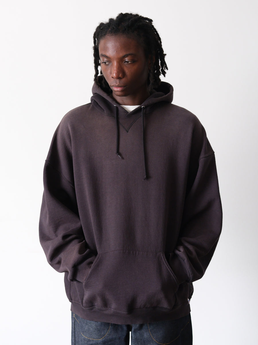 2000s Russell Faded Black Oversized Boxy Hoodie