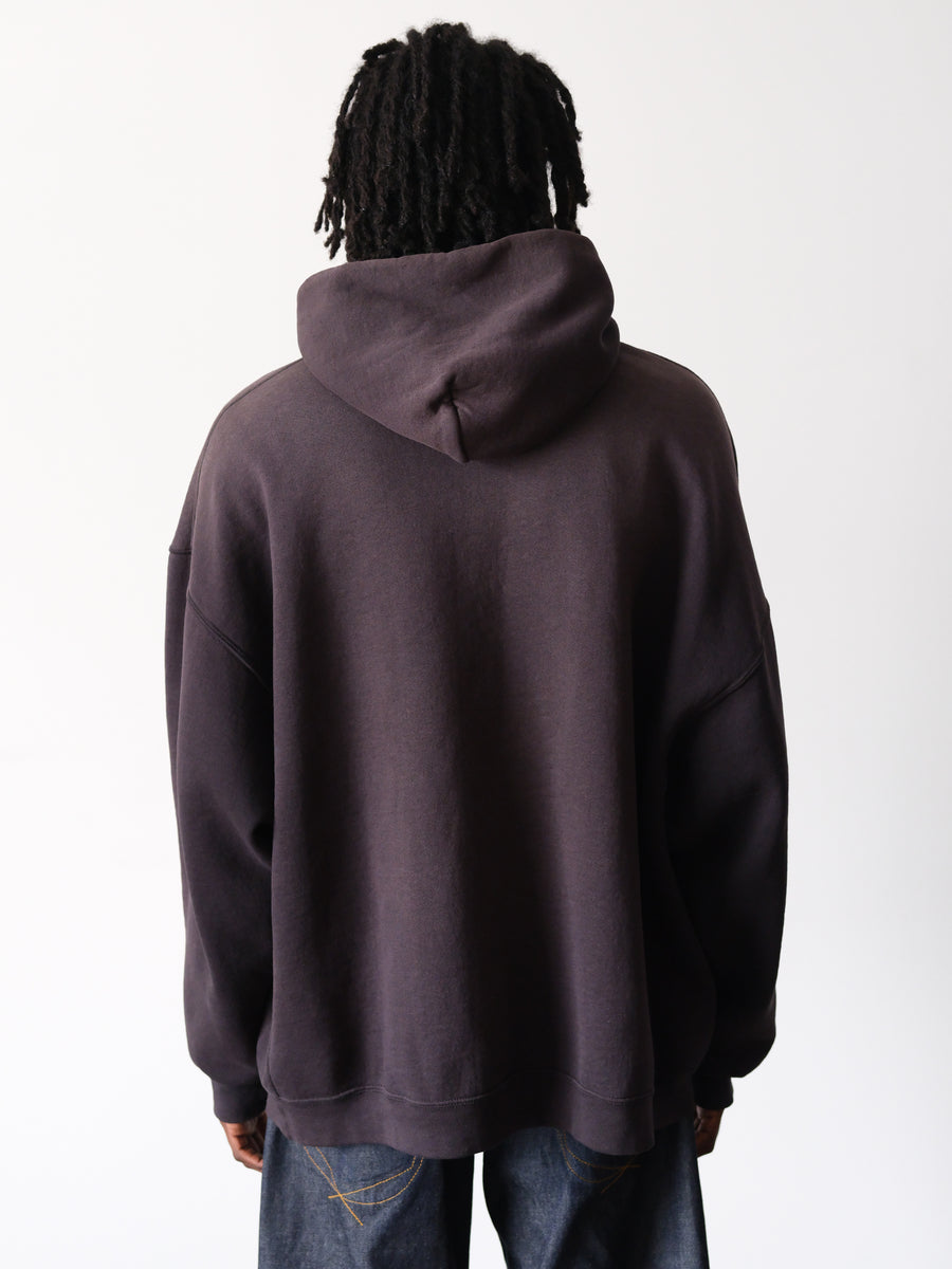 2000s Russell Faded Black Oversized Boxy Hoodie