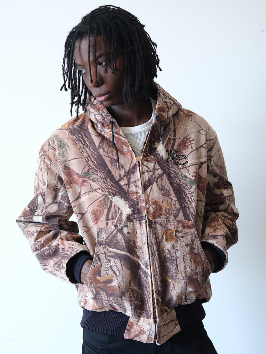 1990s Carhartt Real Tree Camo Hooded Work Jacket