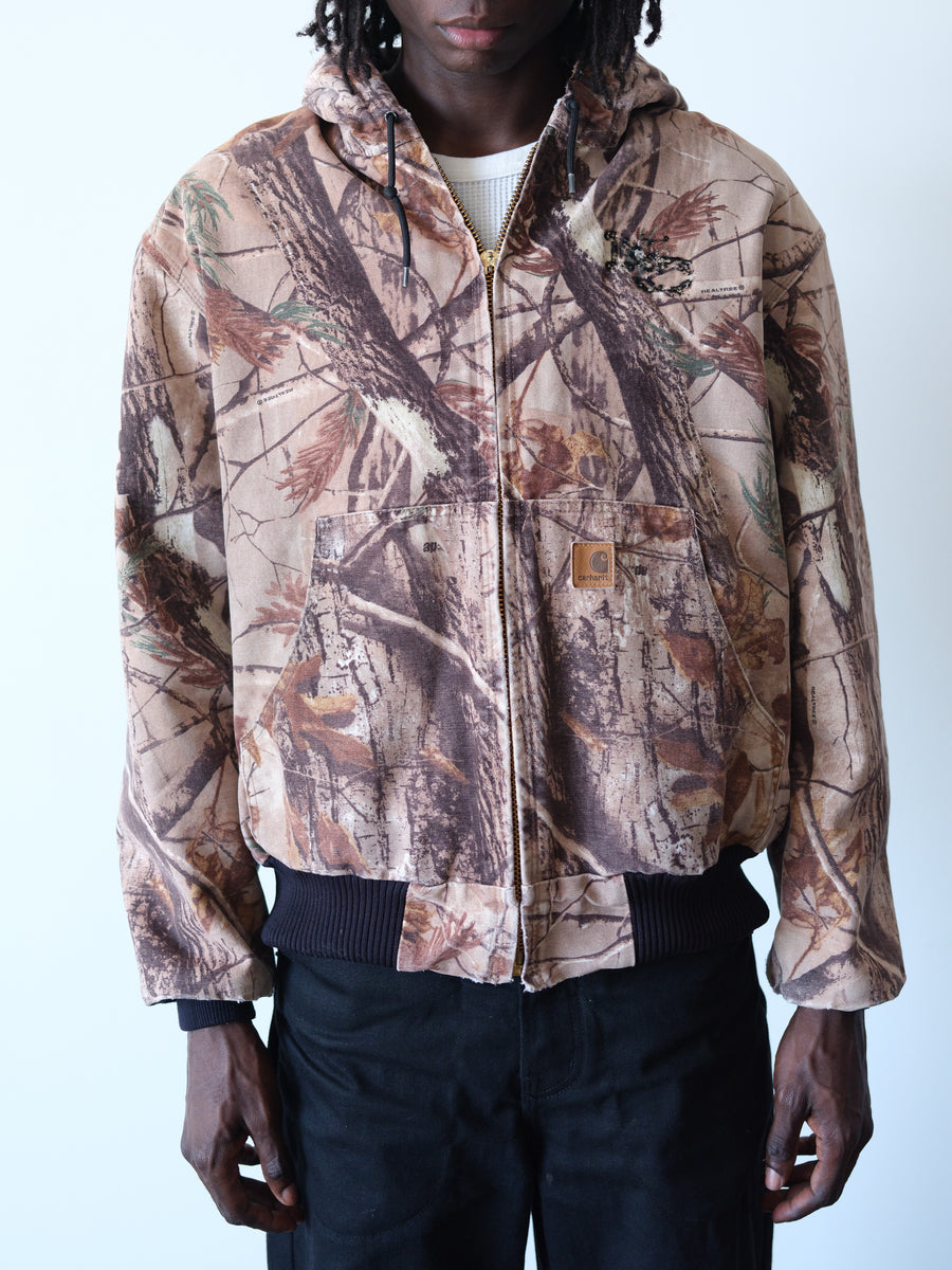 1990s Carhartt Real Tree Camo Hooded Work Jacket