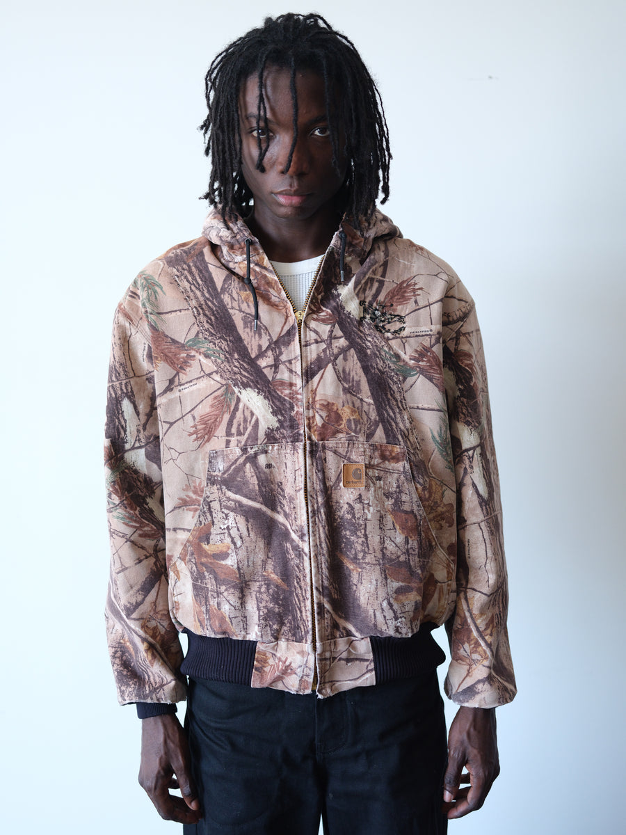 1990s Carhartt Real Tree Camo Hooded Work Jacket