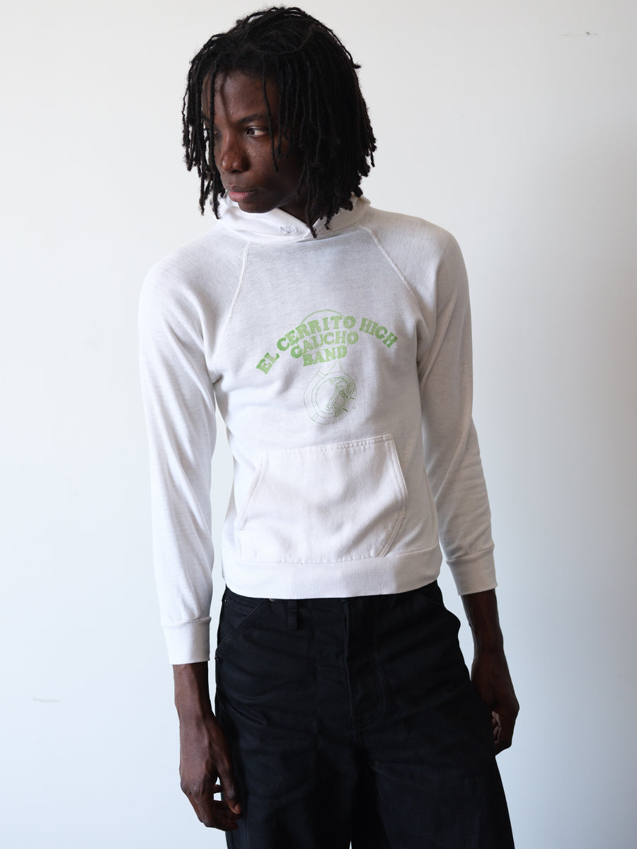 1970s Gaucho Band White Raglan Hoodie