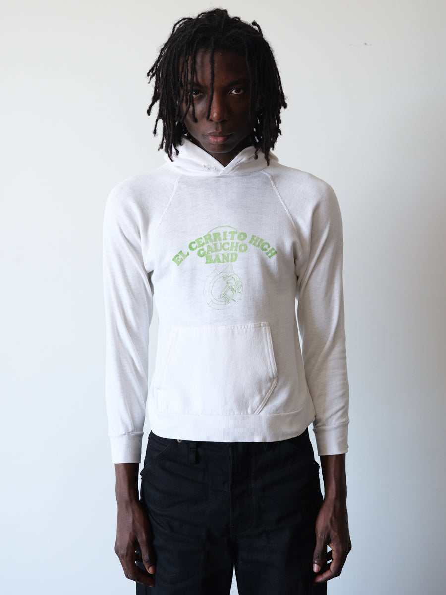 1970s Gaucho Band White Raglan Hoodie