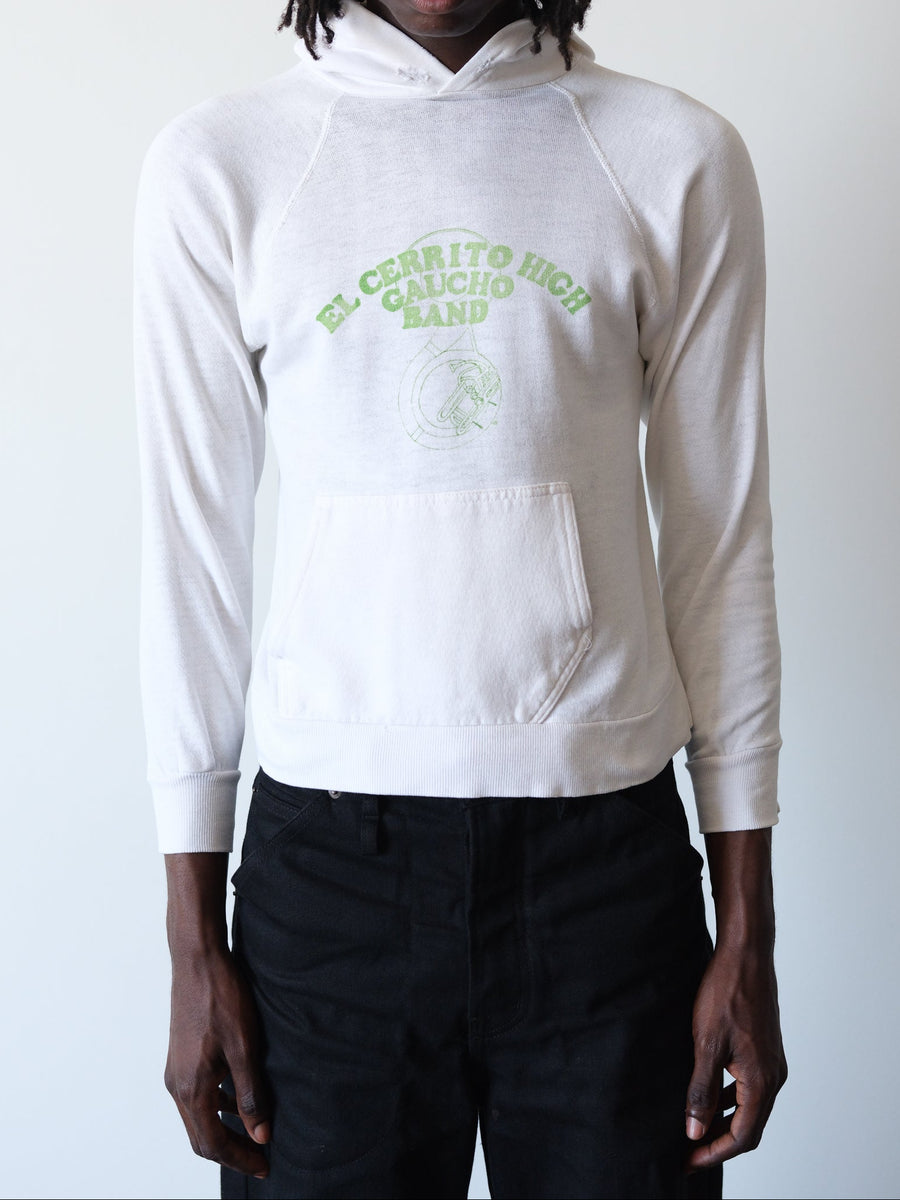 1970s Gaucho Band White Raglan Hoodie