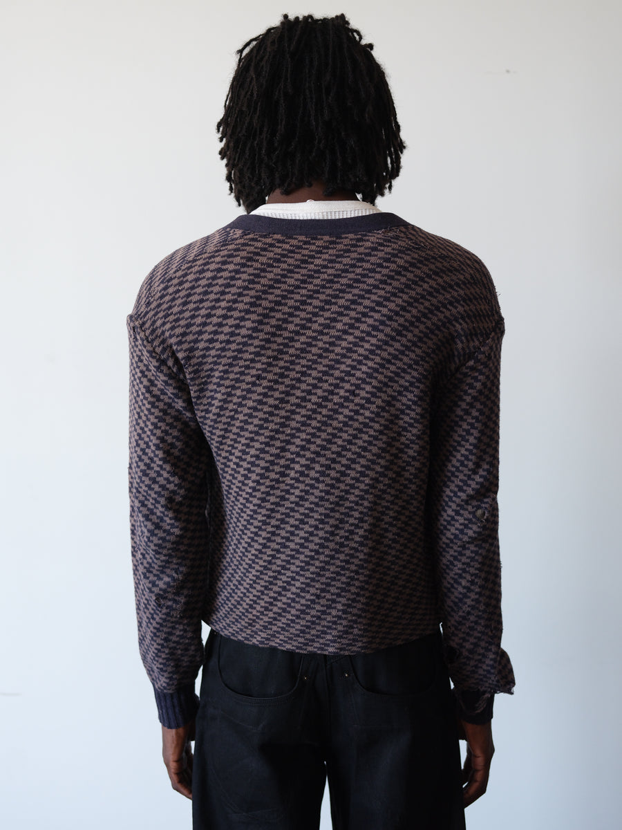 1930s Geometric Distressed Cardigan