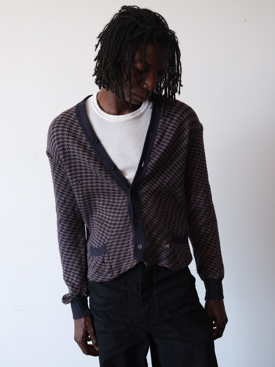 1930s Geometric Distressed Cardigan