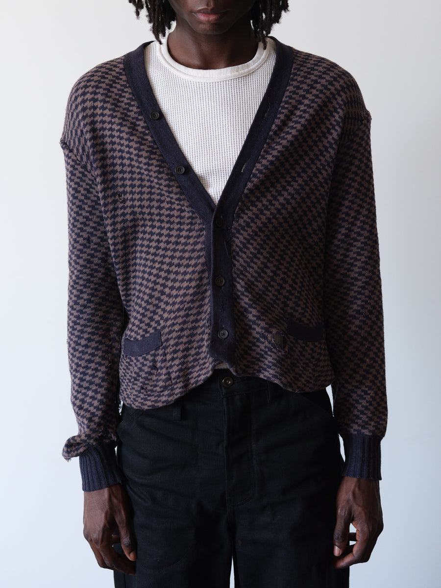 1930s Geometric Distressed Cardigan