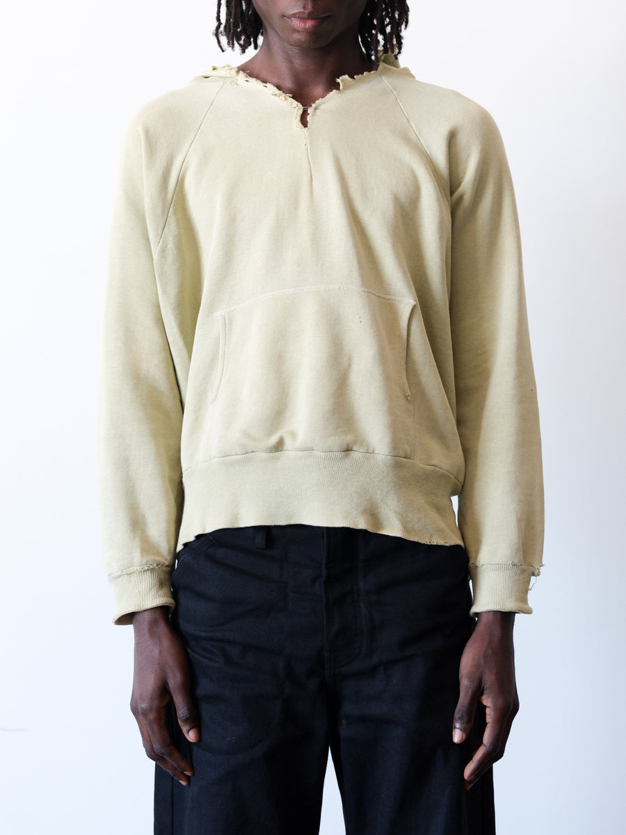 1950s Pistachio Distressed Raglan Hoodie