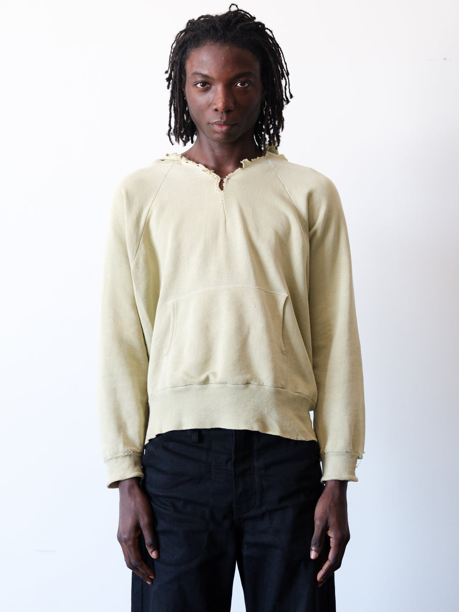 1950s Pistachio Distressed Raglan Hoodie