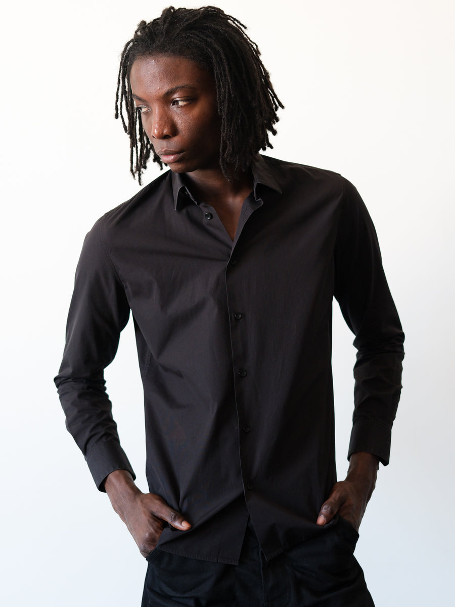 2010s Saint Laurent Paris Black Dress Shirt