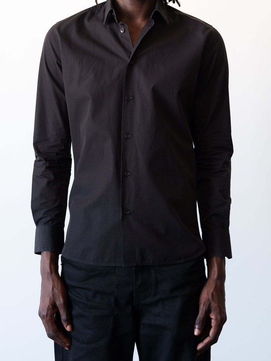 2010s Saint Laurent Paris Black Dress Shirt