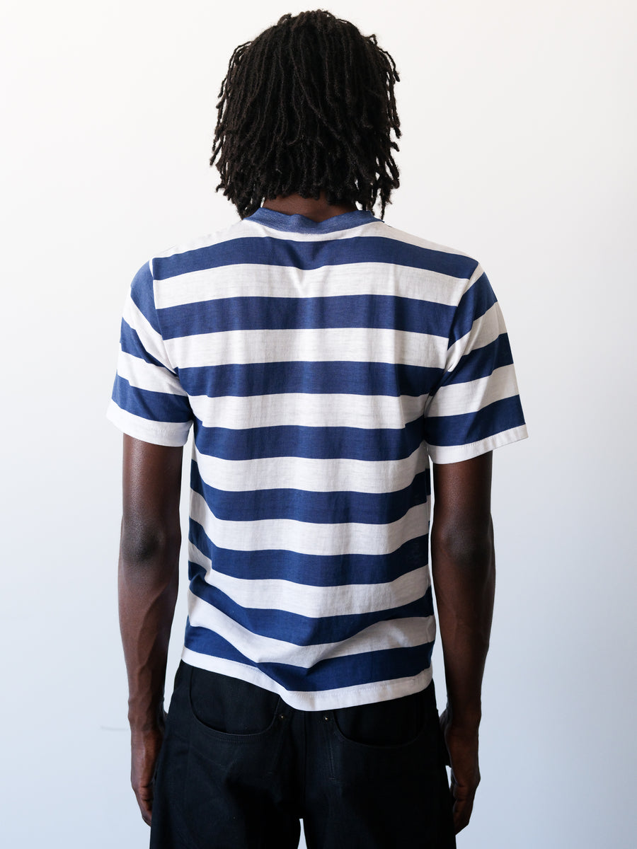 1970-80s Blue Striped Nautical Pocket Tee