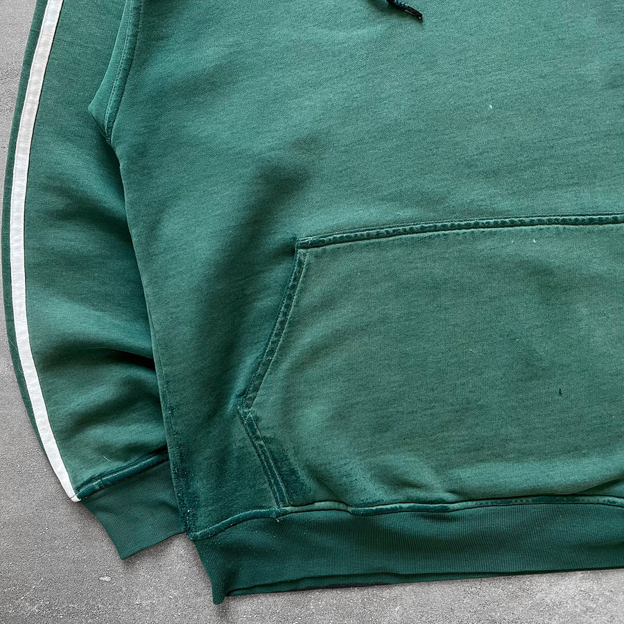 1990s Adidas Scooba Style Hoodie Faded Green