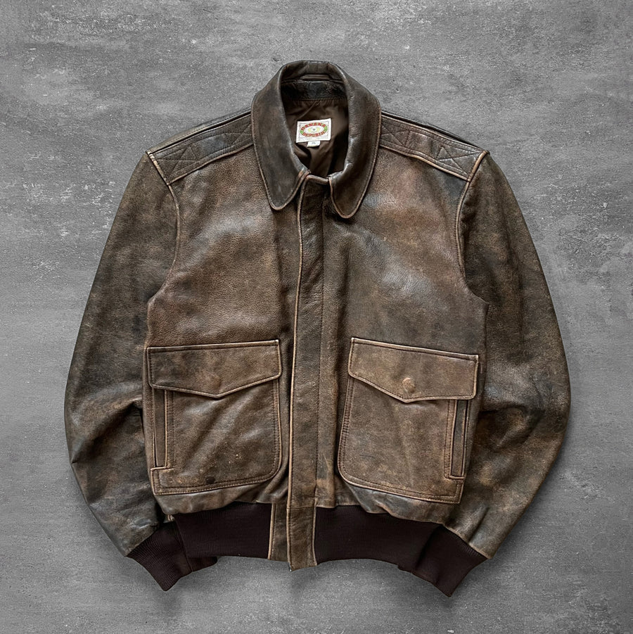 1980s Banana Republic A2 Leather Jacket