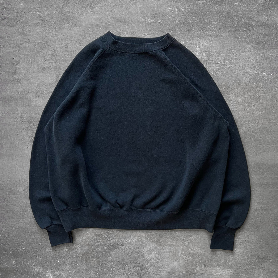 1990s Faded Black Raglan Sweatshirt