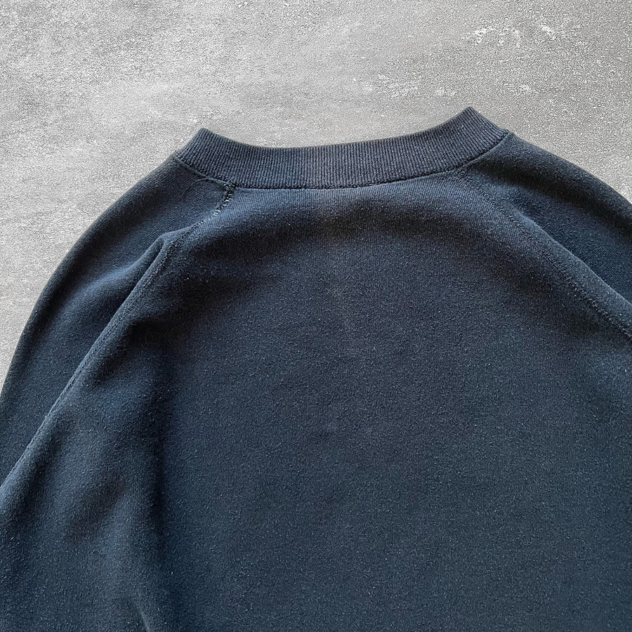 1990s Faded Black Raglan Sweatshirt