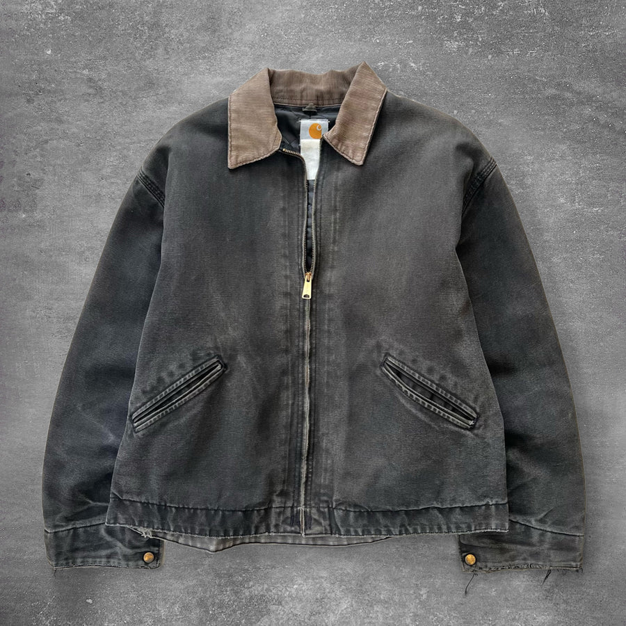 1990s Carhartt Detroit Jacket Faded Black