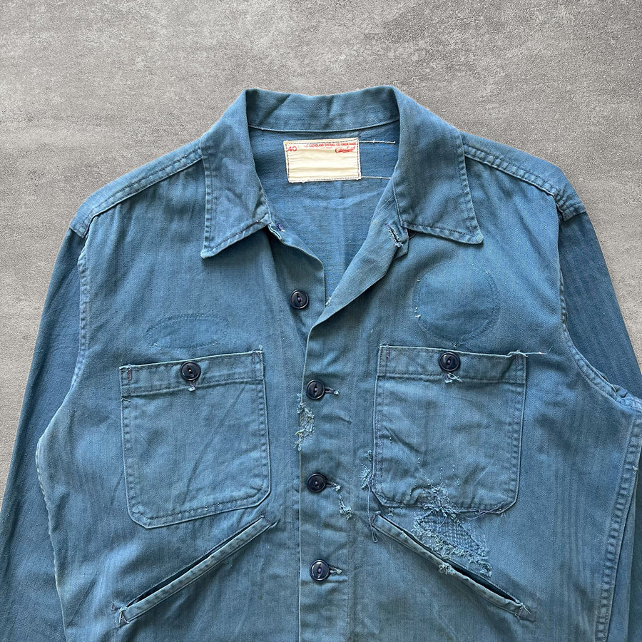 1950s HBT Faded Blue Uniform Jacket