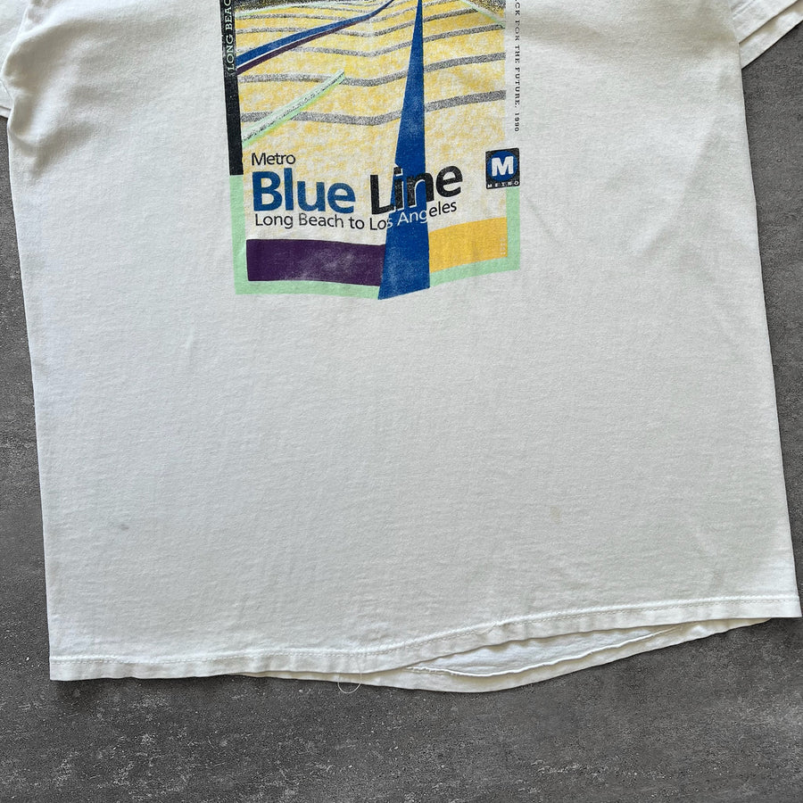 1990s Stedman Blue Train Line Tee