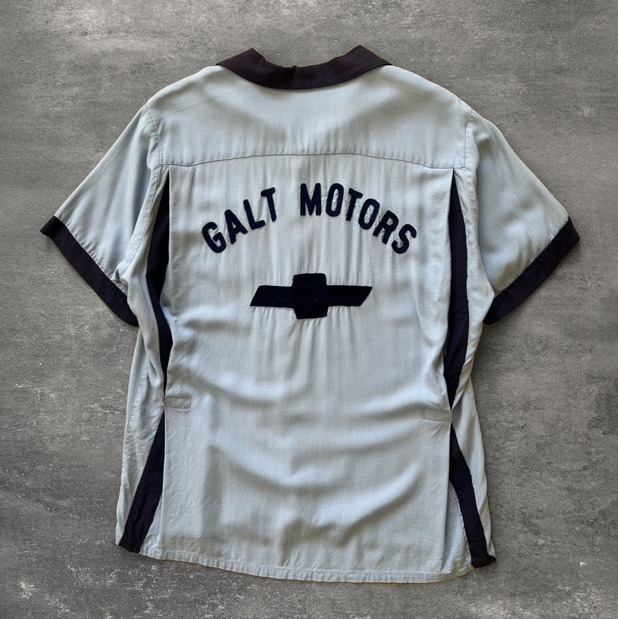 1960s Galt Motors Chain Stitch Bowling Shirt