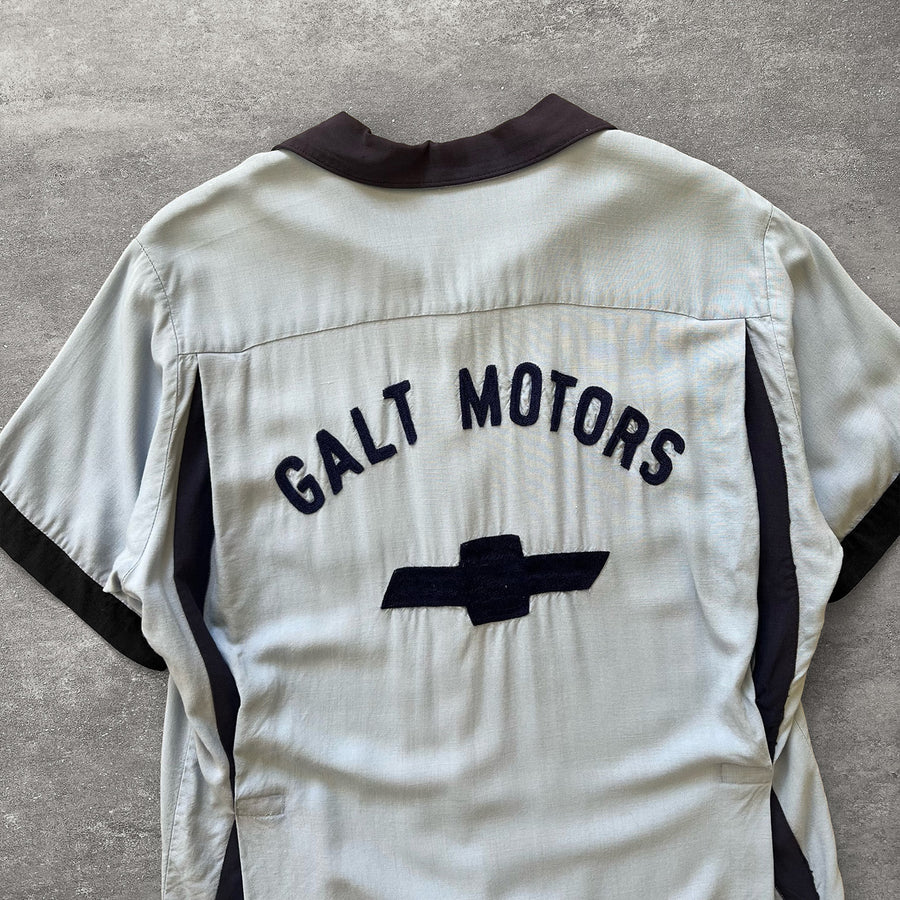 1960s Galt Motors Chain Stitch Bowling Shirt