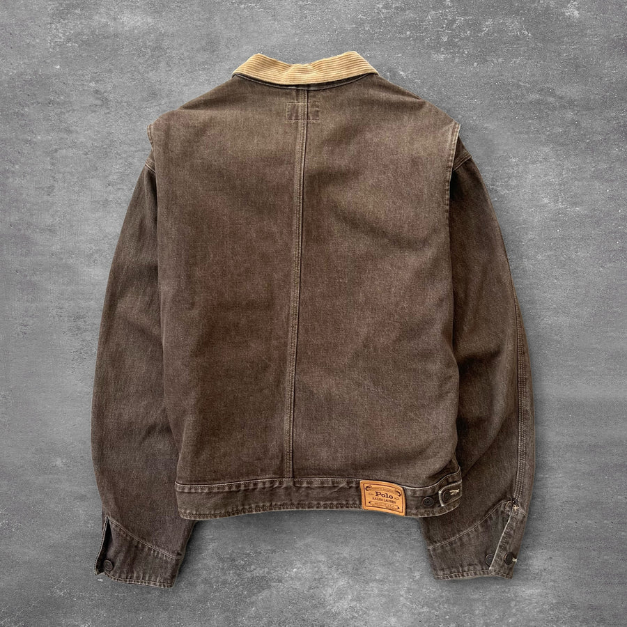 1990s Polo Ralph Lauren Brown Denim Jacket
