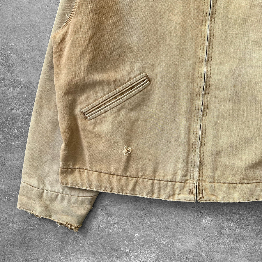 1990s Carhartt Detroit Jacket Sun Faded Tan