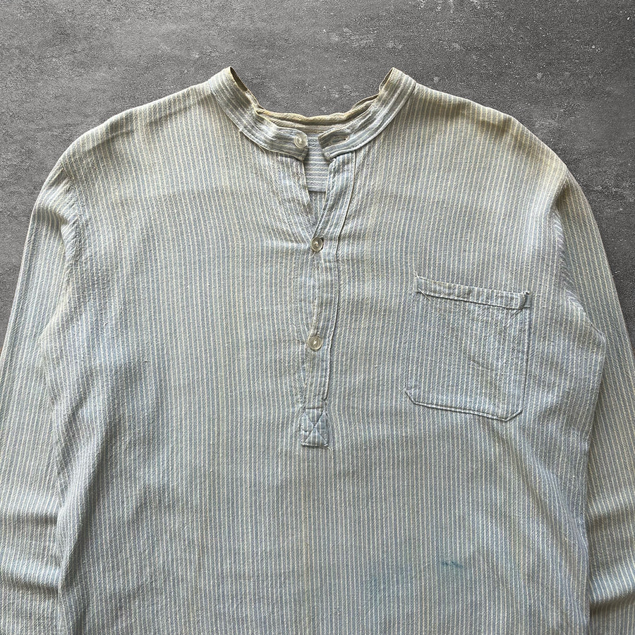 1920s Mandarin Collar Pullover Shirt