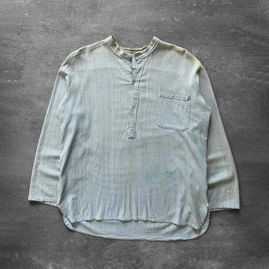 1920s Mandarin Collar Pullover Shirt