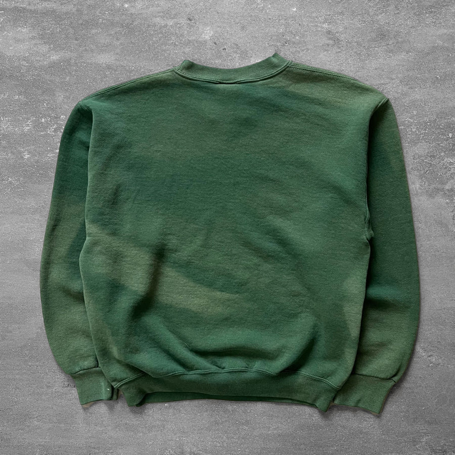 1990s Russell Sweatshirt Sun Faded Green