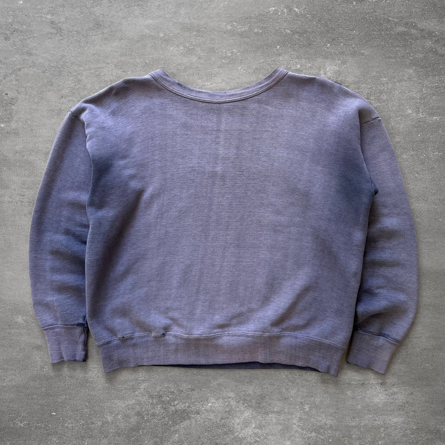 1950s Greek Sweatshirt Faded Blue