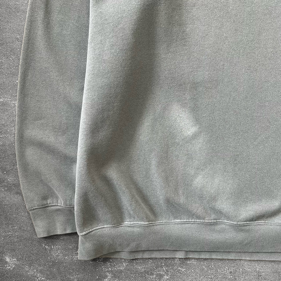 1990s Faded Gray Quarter Zip Sweatshirt
