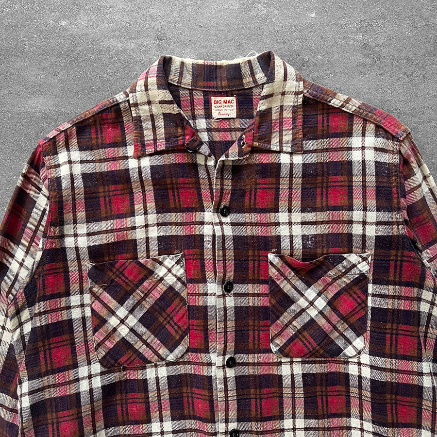 1960s Penneys Big Mac Red Plaid Flannel