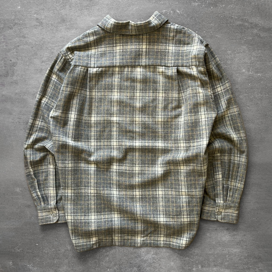 1960s Highlander Loop Collar Plaid Shirt