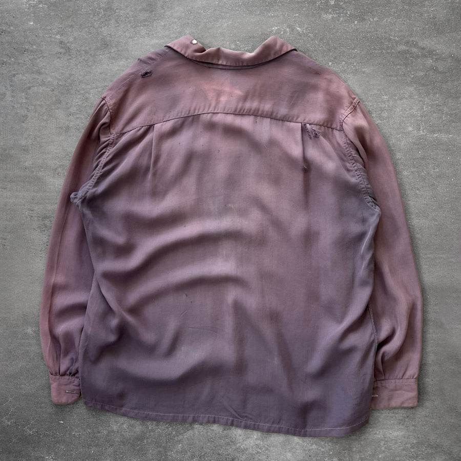 1960s Faded Purple Loop Collar Shirt