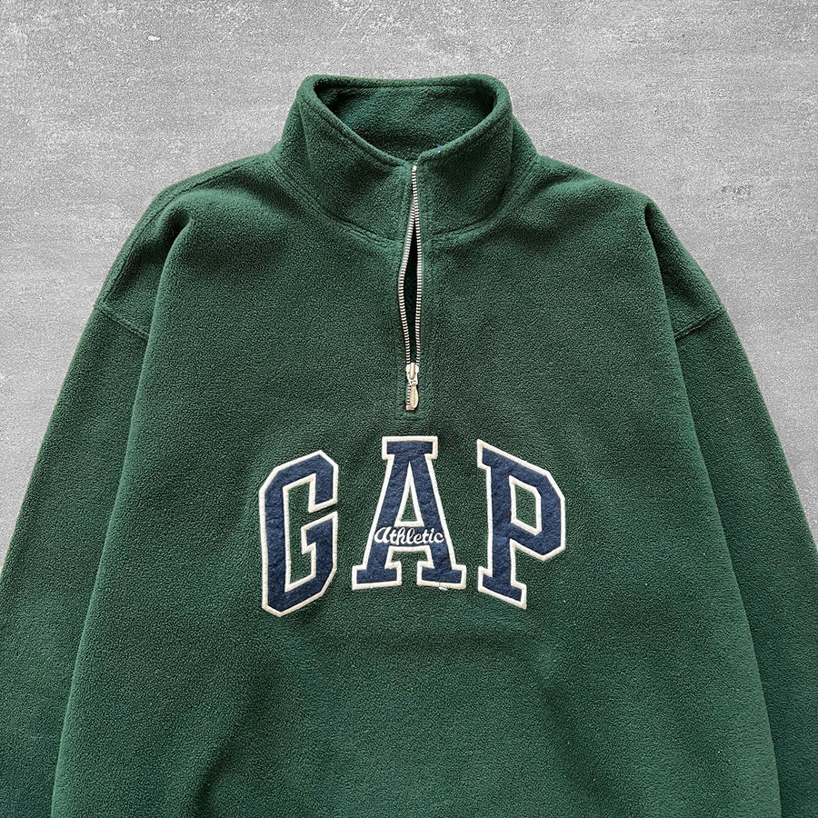 1990s Gap Spellout Quarter Zip Fleece