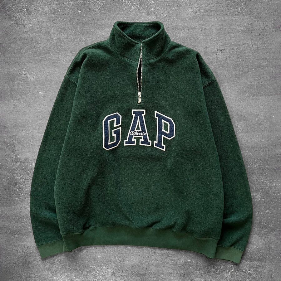 1990s Gap Spellout Quarter Zip Fleece