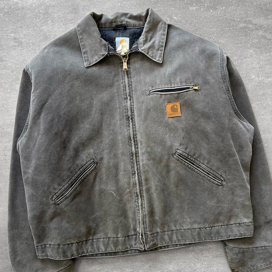 1990s Carhartt Detroit Jacket Faded Gray