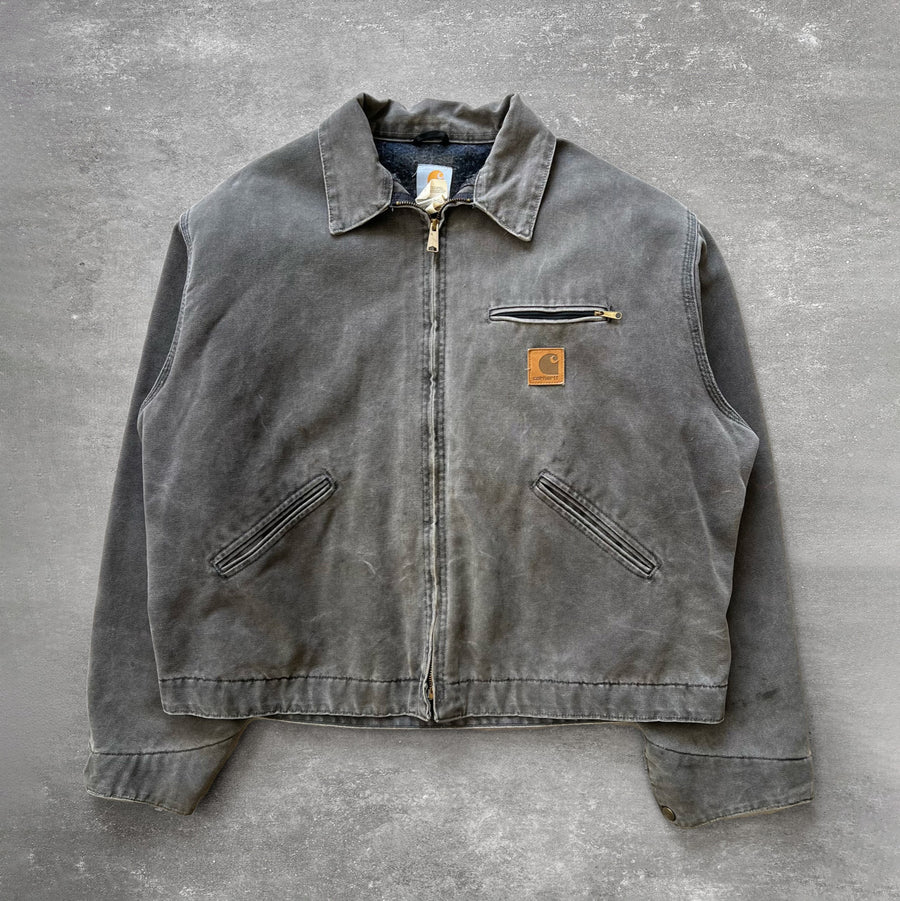 1990s Carhartt Detroit Jacket Faded Gray