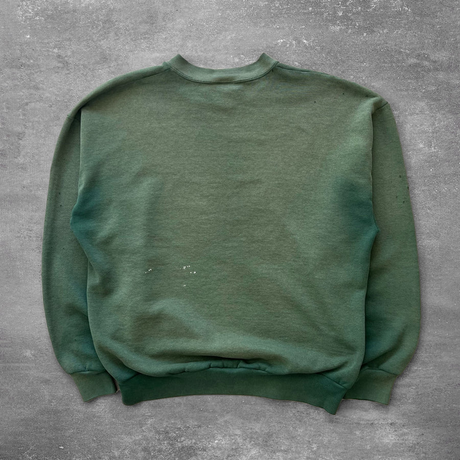 1990s Jerzees Sun Faded Green Crewneck Sweatshirt