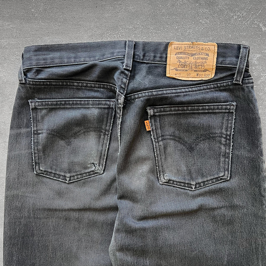 1990s Levi's Orange Tab 615 Jeans Faded Black 30