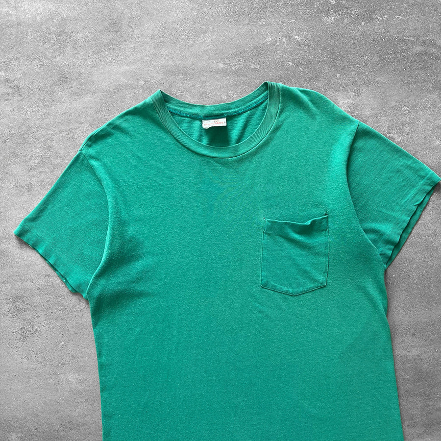 1980s Cheetah Green Pocket Tee