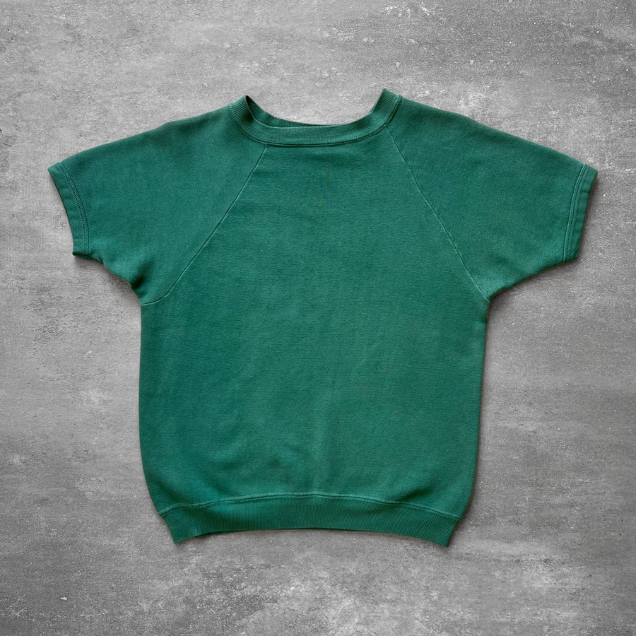 1960s Raglan Short Sleeve Sweatshirt Faded Green