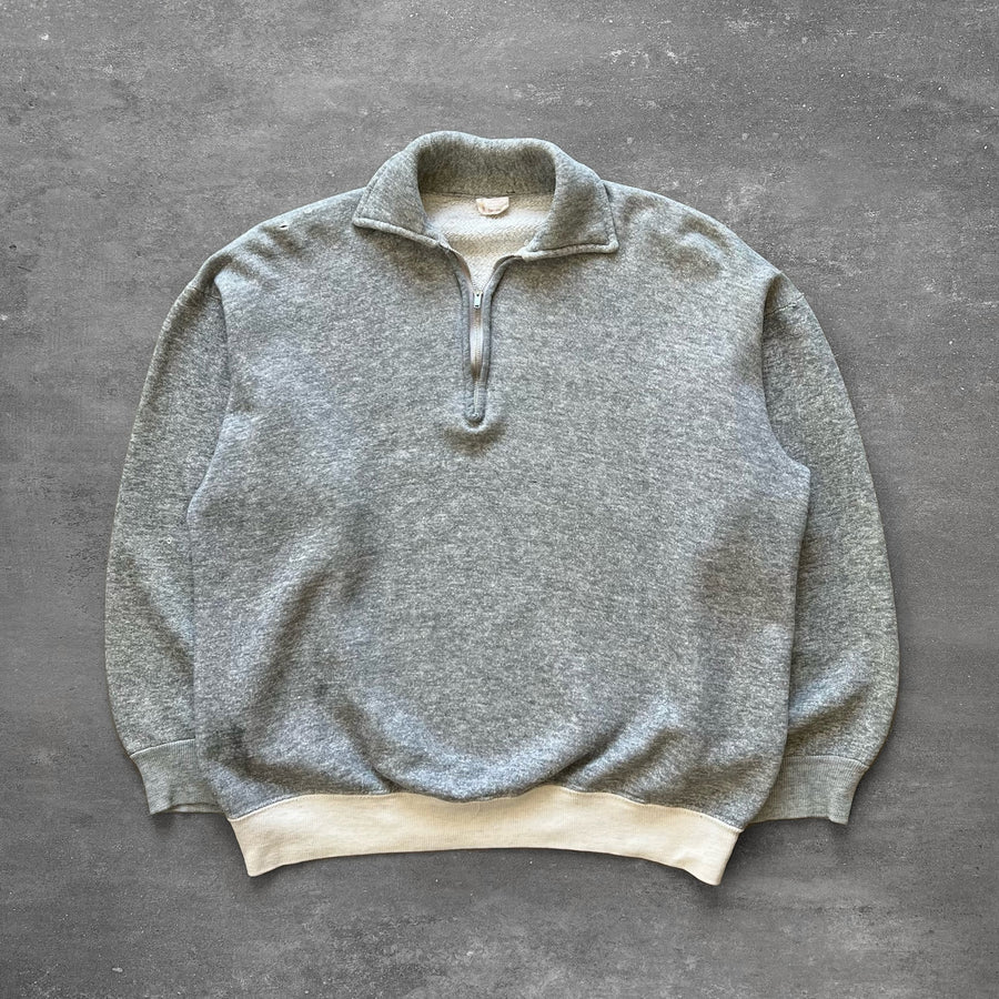 1950s Penney's Two Tone Quarter Zip Sweatshirt