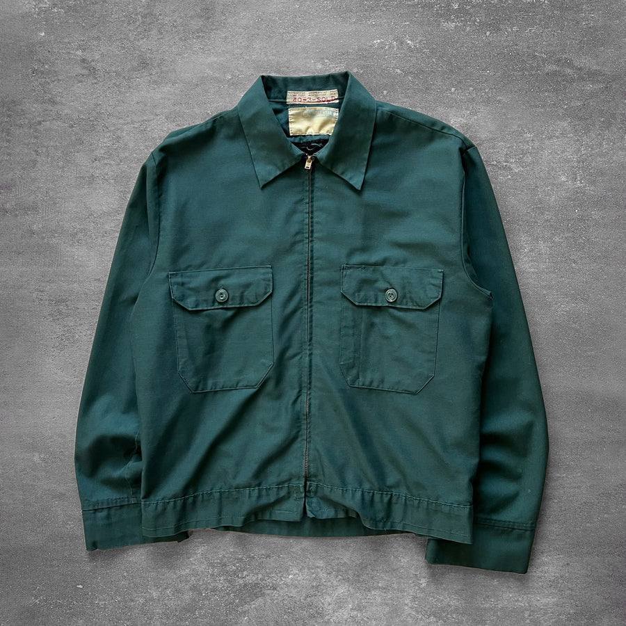 1970s Work Wear Green Work Jacket