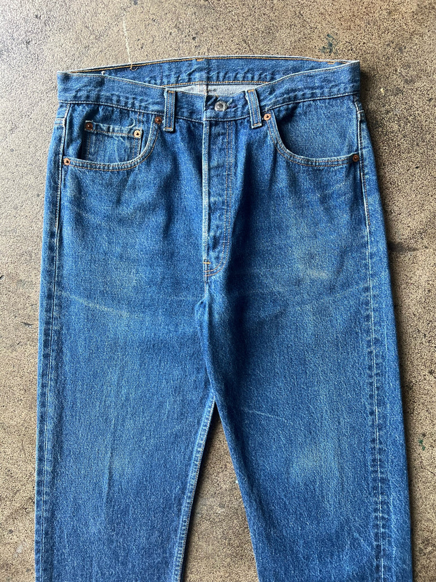 1990s Levi's 501 Darker Blue Wash Jeans 32