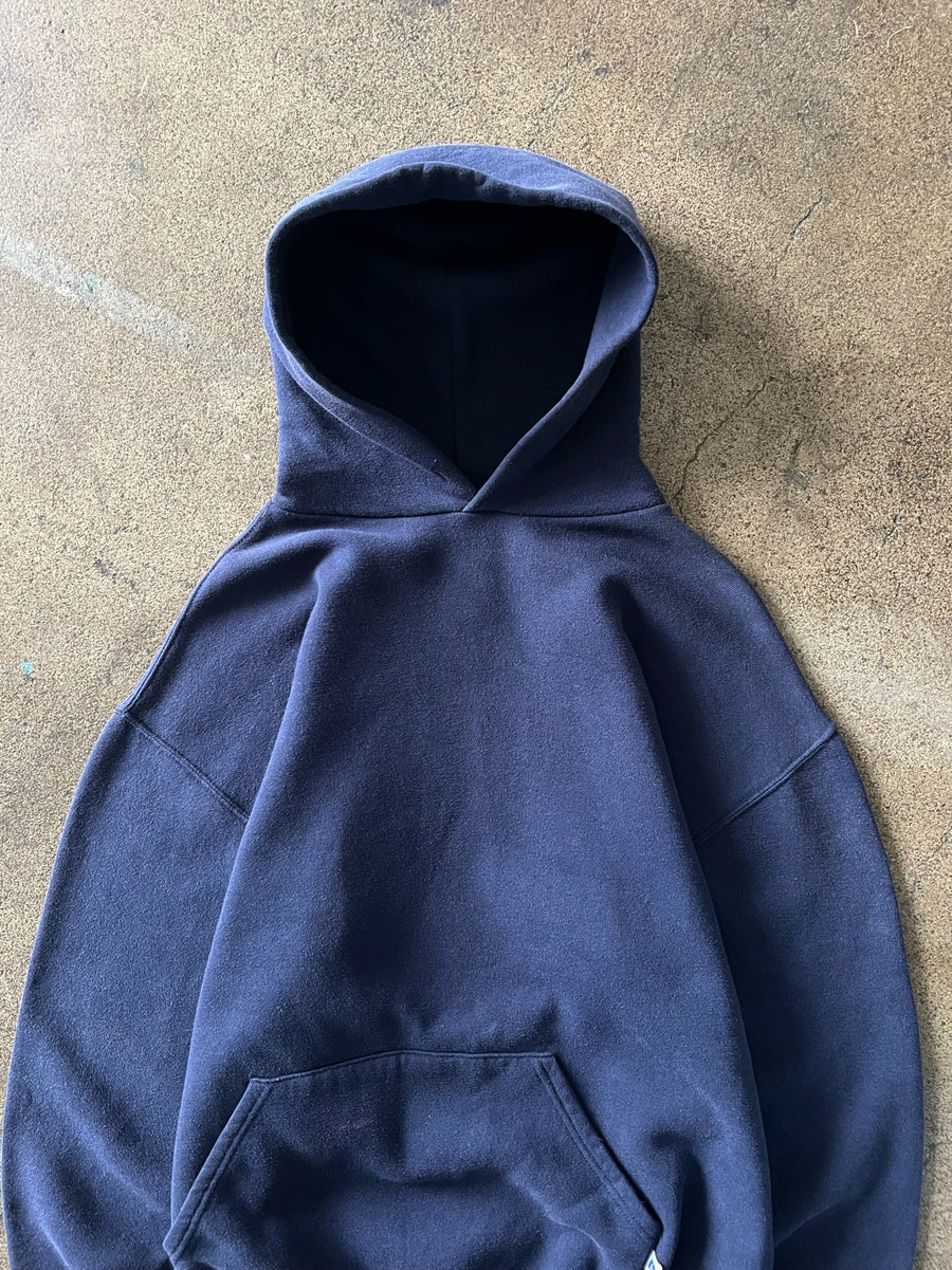 1990s Russell Hoodie Faded Navy – Ametora